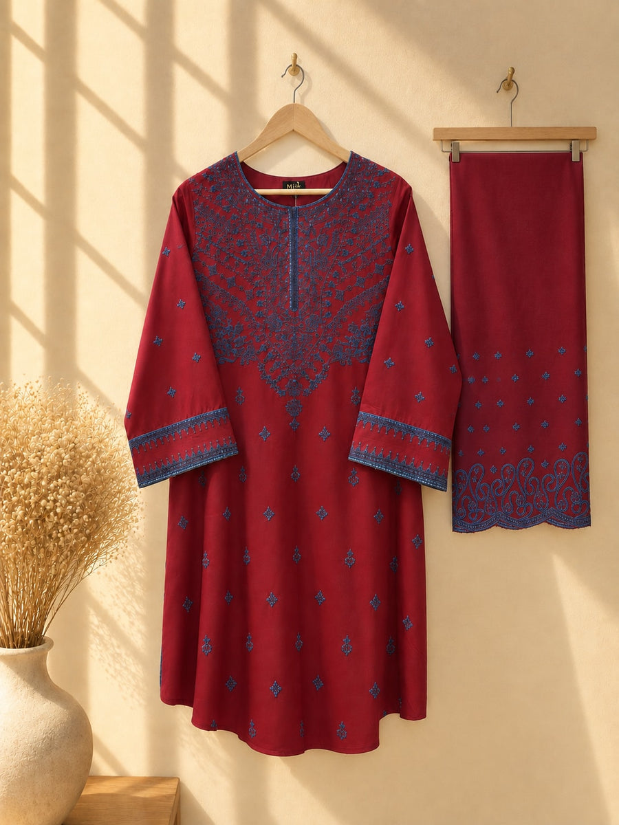 Ayzal 2 Piece – maroon 2-piece outfit