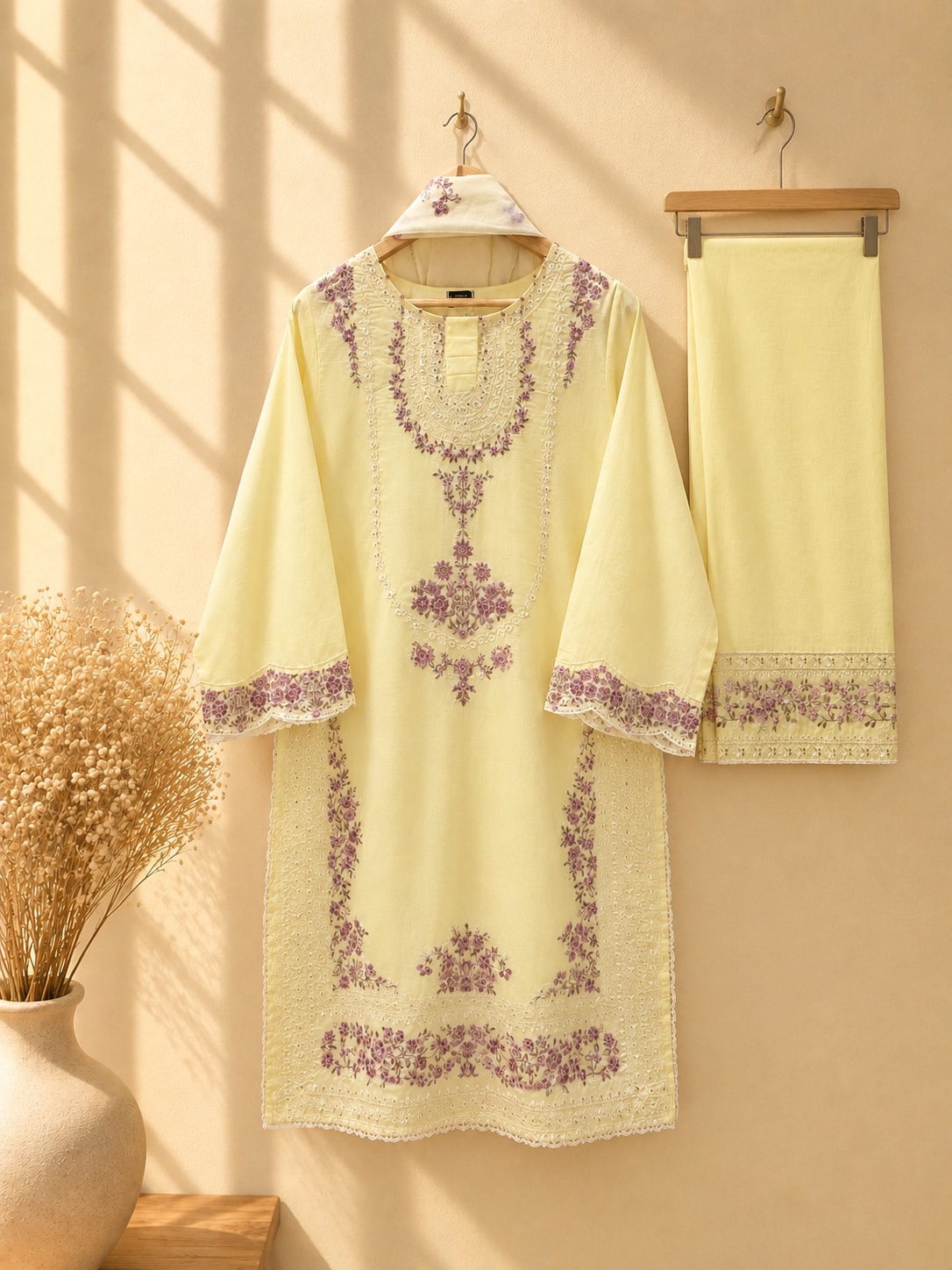 Elaf 3 Piece – lemon 3-piece outfit