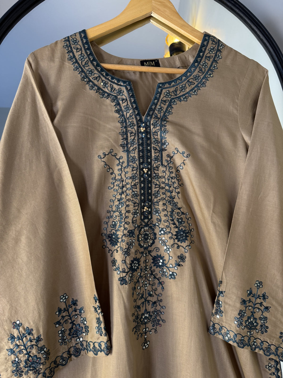 Meher 3 Piece – khaki 3-piece outfit