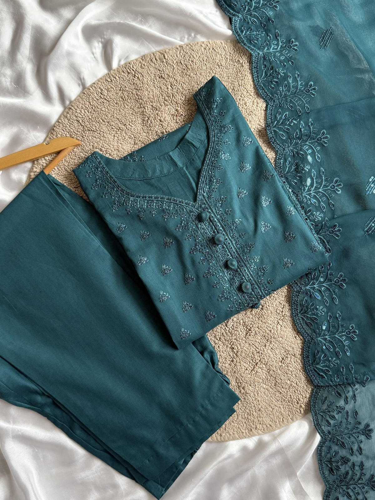 Zara 3 Piece – teal 3-piece outfit